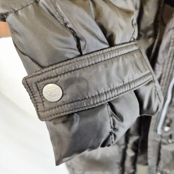 Eddie Bauer Premium Goose Down Womens XL Puffer Coat Jacket Hood Brown 650 Fill - Picture 8 of 9